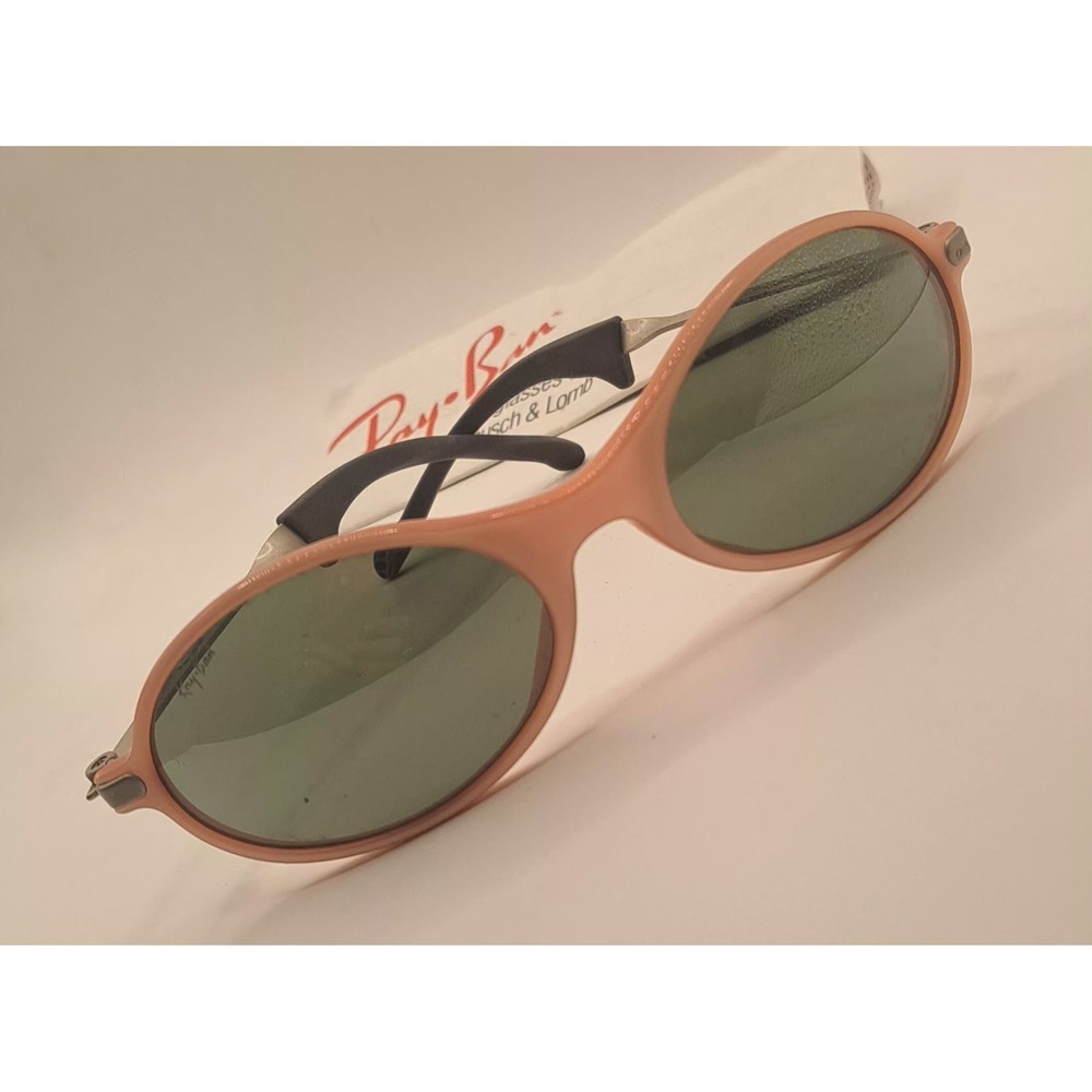 Vintage Pink Ray-Ban Orbs Sunglasses 80's Oval Bausch & Lomb Flash Mirror Lenses - Picture 3 of 16